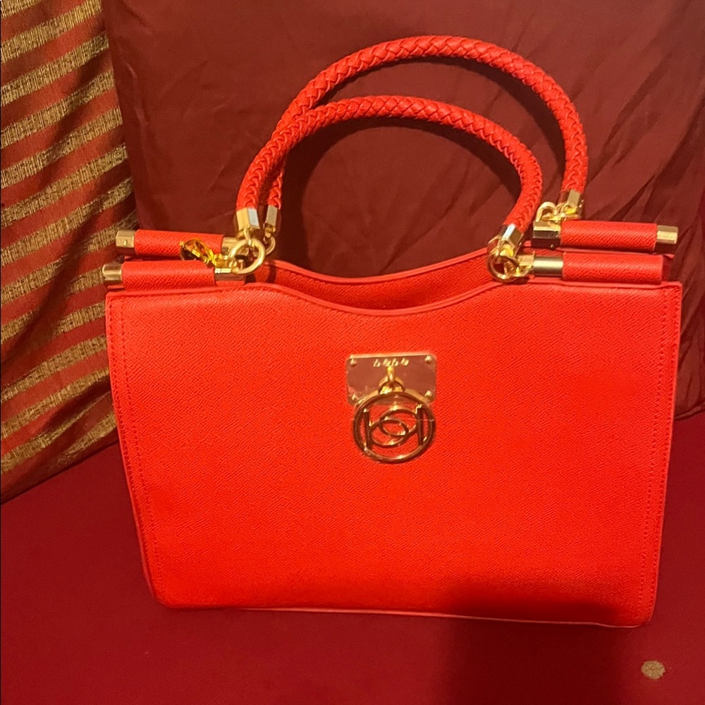 BEBE Elegant Red Handbag